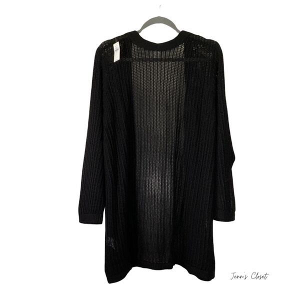 NWT Old Navy Open Stitch Cardigan in Black, Size 3X - Picture 2 of 5